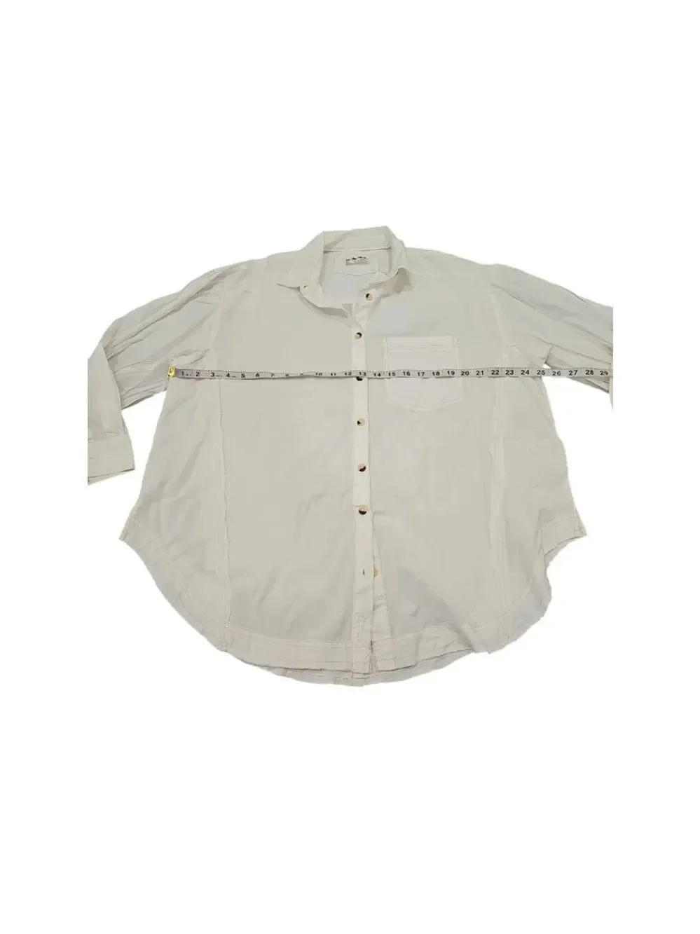 Free People Happy Hour Solid Poplin Top Sz S